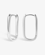Geometric Rectangle Hoop Earrings