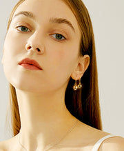 Sterling Silver Drop Ball Earrings