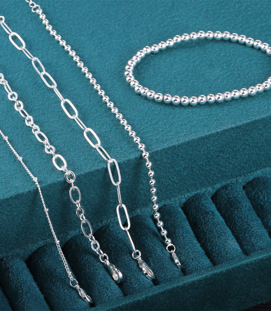 Multilayer Bead Chain Bracelet Set