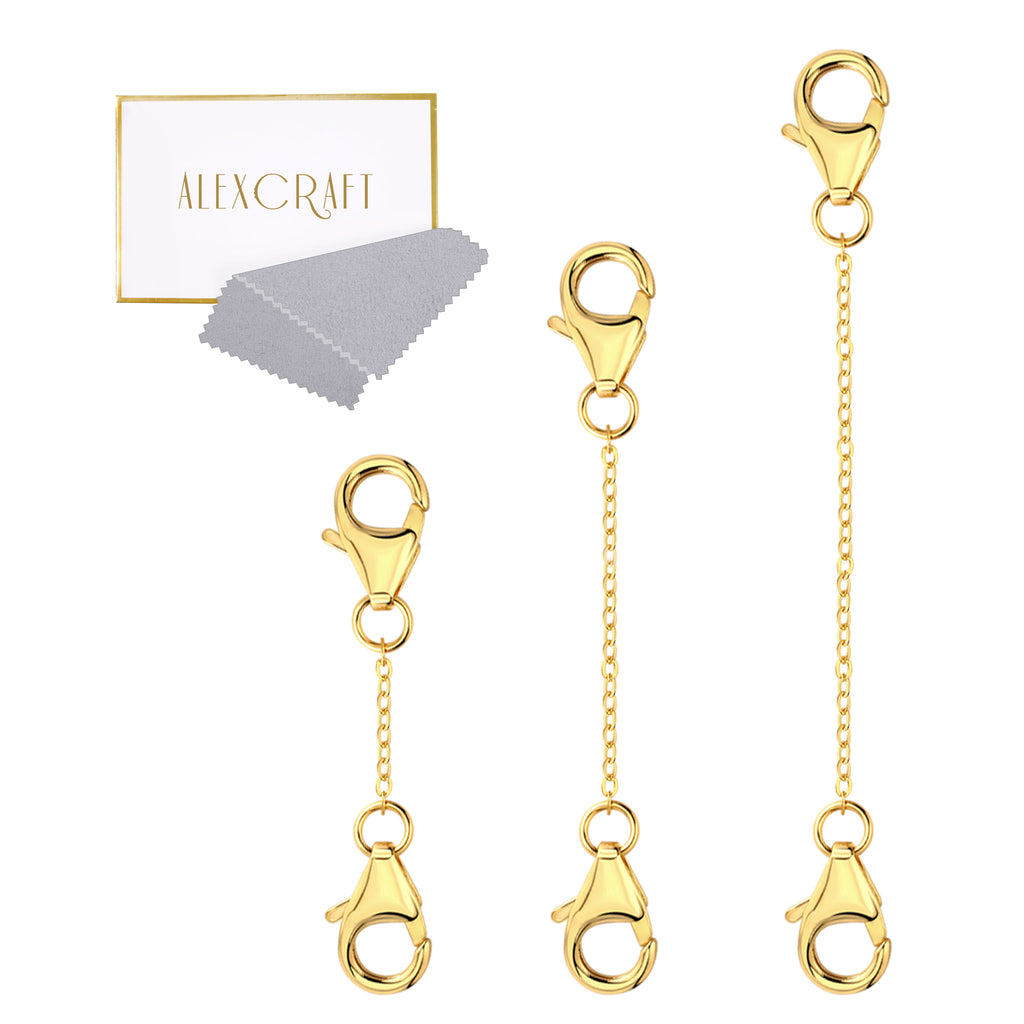 Flat Cross Chain Necklace Extender Set - 1, 2 & 3 Inch