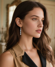 Bridal CZ Drop Earrings