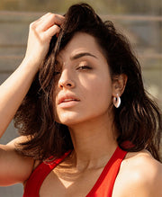 Chunky Heart Hoop Earrings