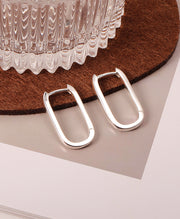 Geometric Rectangle Hoop Earrings