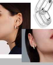 Trendy Small Thick Hoop Earrings