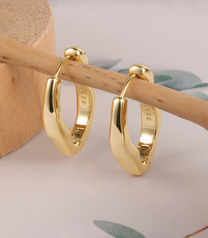 Irregular Huggie Hoop Earrings