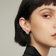 Alexcraft Small Hoop Earrings Set for Women, 14K Gold/Sliver Plated Chunky Huggie Hoop Earring Hypoallergenic Stackable Earrings for Woman Multiple Piercing Dainty Jewelry Gift