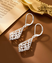 Geometric Filigree Drop Earrings