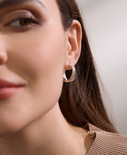 Stunning CZ Paved Huggie Hoop