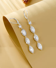 Bridal CZ Drop Earrings