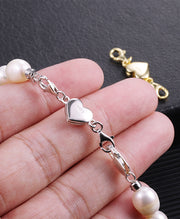 Sterling Silver Heart Magnetic Necklace & Bracelet Clasp & Connector