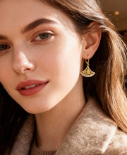 Fan Drop Earrings