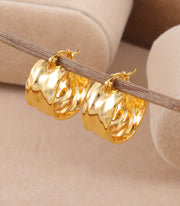 925 Sterling Silver Earrings Hammered Small Chunky Hoop Earrings for Women Hypoallergenic Thick Wide Hoop Earrings