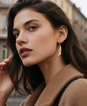 Linear Twist Drop earrings