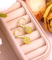 Ball Skeleton Dangle Drop Earrings