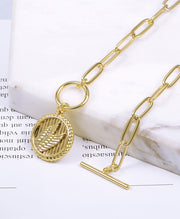 Toggle Coin Paperclip Link Chain Necklace