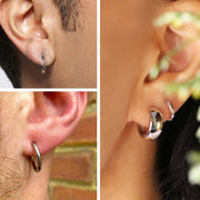 Alexcraft Small Huggie Hoop Earrings for Women 925 Sterling Silver Plated Hypoallergenic Cartilage Huggie Hoops Earrings for Men 3 Pairs