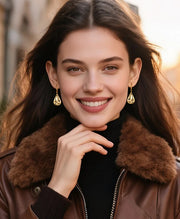 Hammered Waterdrop Earrings