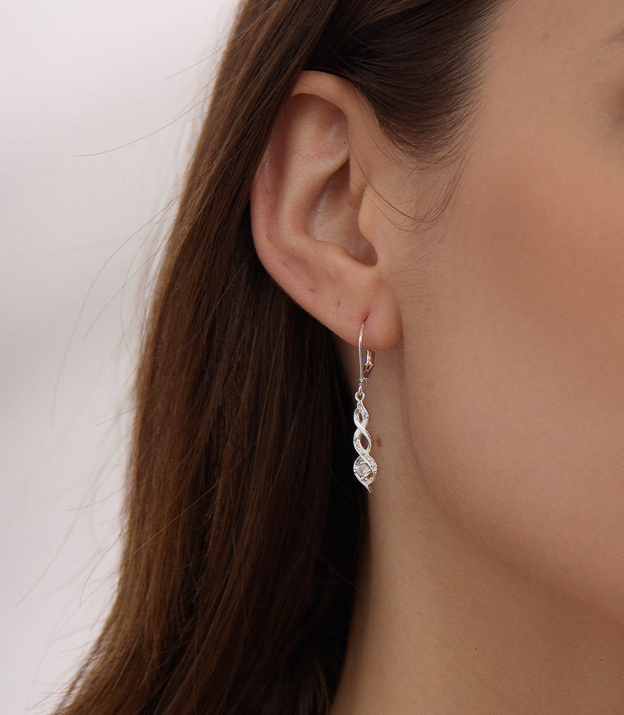 Cubic Spiral Drop Earrings