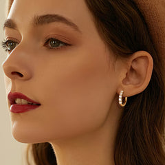 5-Stone Moissanite Huggie Hoop Earrings