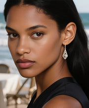 Geometric Filigree Drop Earrings