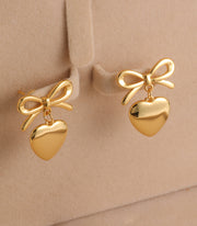Ribbon Bow Dangle Drop Earrings