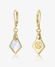 Geometric Rhombus Drop Earrings
