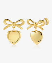 Ribbon Bow Dangle Drop Earrings