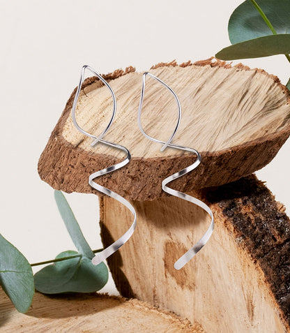 Water Ripple Spiral Earrings