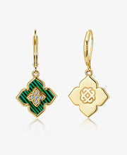 Four-Leaf Clover Drop Earrings