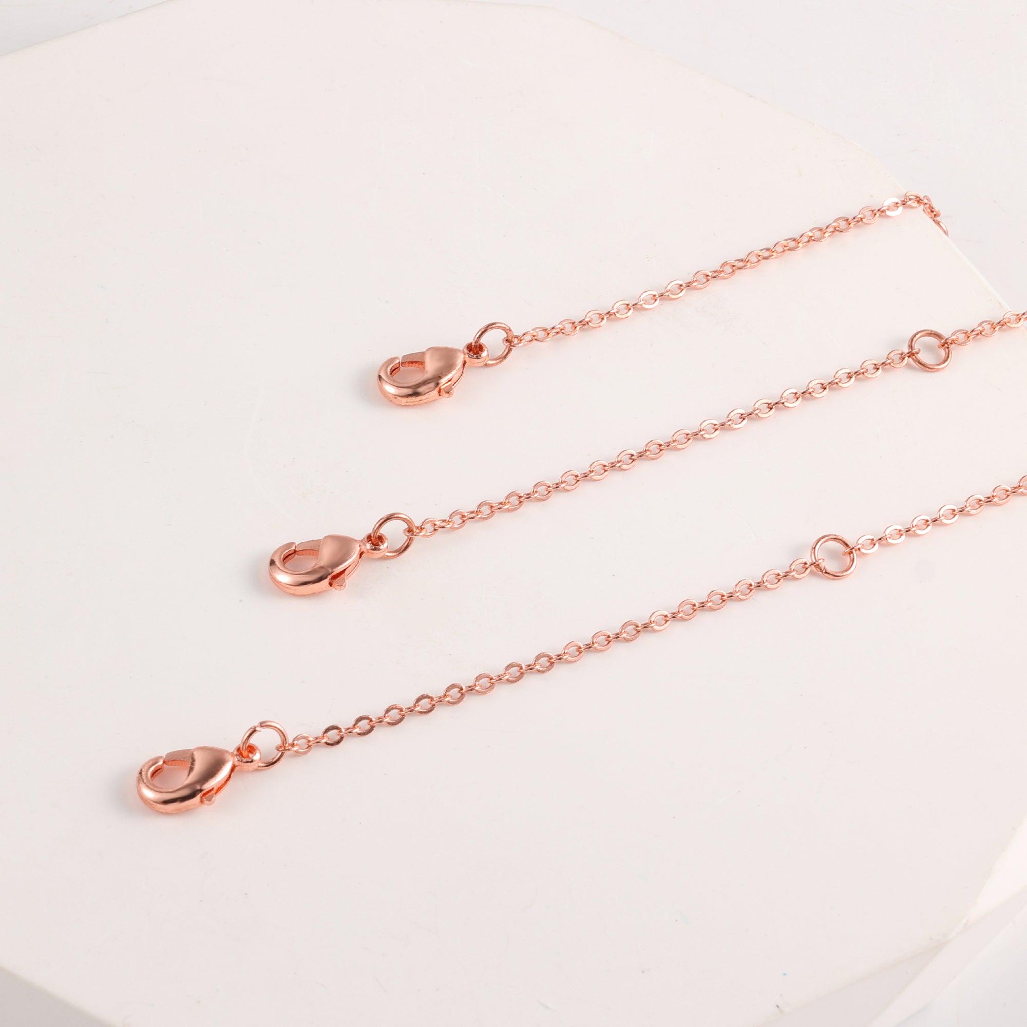 Flat Cross Chain Necklace Extender Set - 2, 4 & 6 Inch
