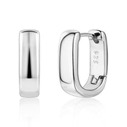 Alexcraft Chunky Huggie Earrings for Women 14K Gold Plated Small Square Trendy Hypoallergenic Sterling Silver Chunky Geometric Minimalist Hoops for Women Gift for Mom