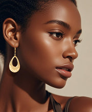 Hammered Double Teardrop Earrings