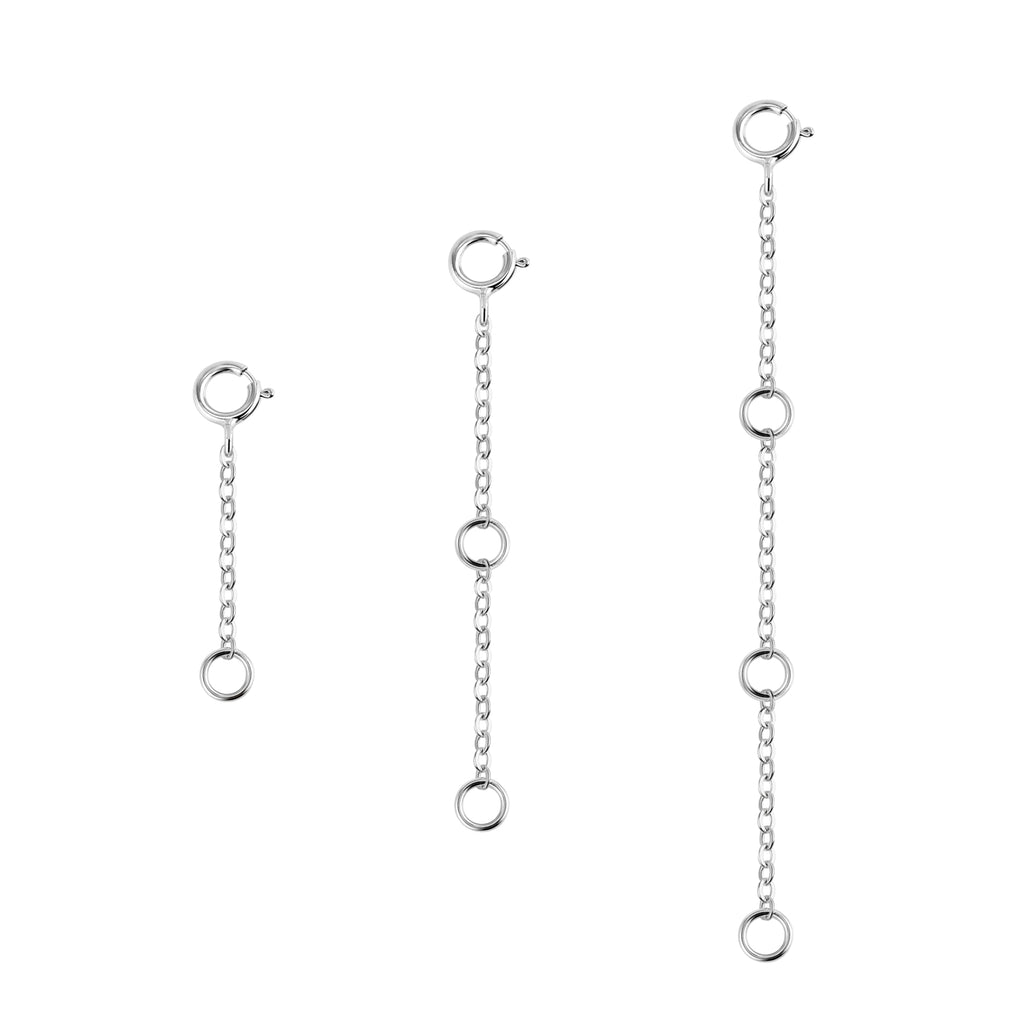 Flat Cross Chain Necklace Extender Set - 1, 2 & 3 Inch