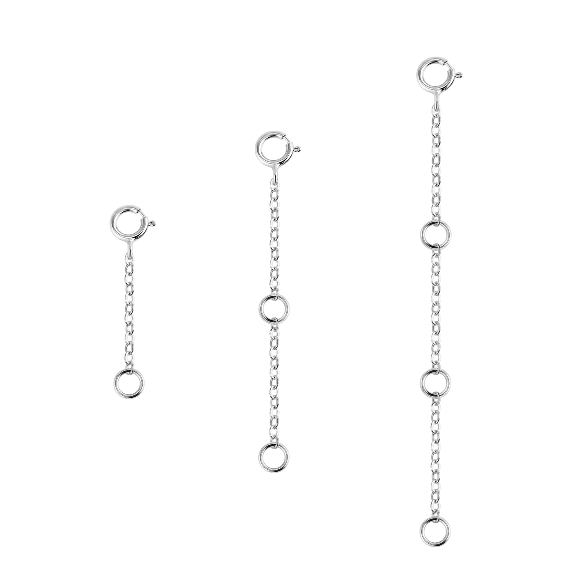 Flat Cross Chain Necklace Extender Set - 1, 2 & 3 Inch