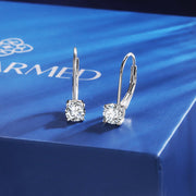 925 Sterling Silver Earring for Women,0.5ct-2ct D Color 14K Gold Plated Stud Moissanite Earrings Birthday Day Gifts for Women