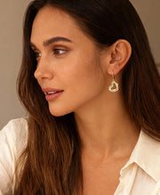 Romantic Layered Heart Drop Earrings