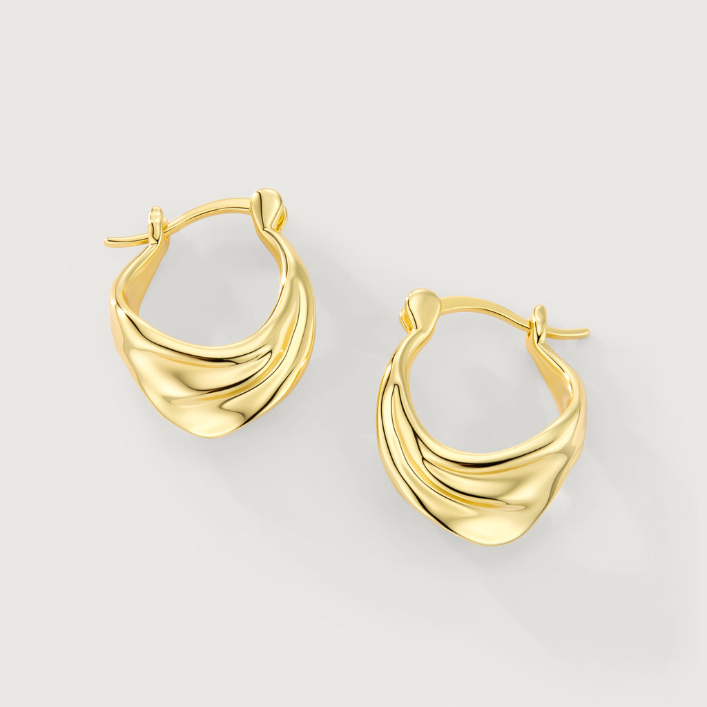 Flowline Sculpted Ripple Hoop Earrings ALE0012