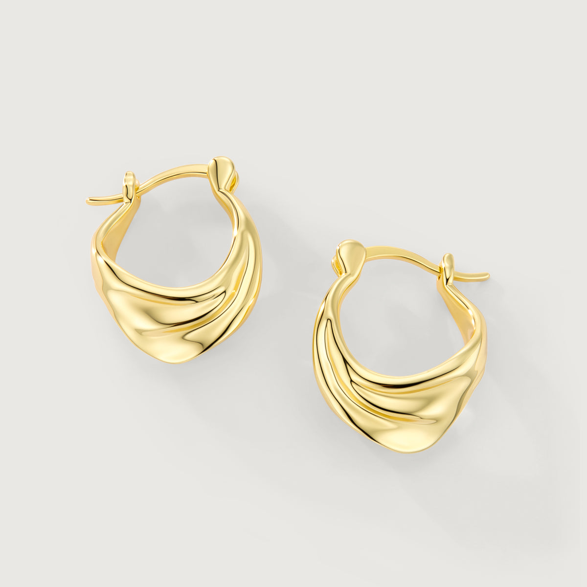 Flowline Sculpted Ripple Hoop Earrings ALE0012