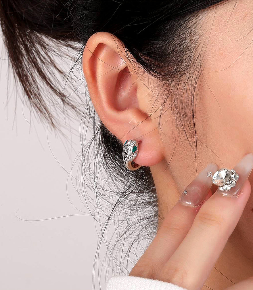 U-Shape CZ Earrings