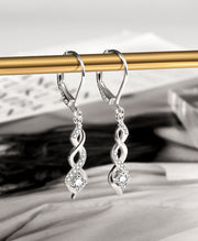 CZ Infinity Dangle Earrings