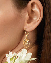 Disc Leverback Earrings