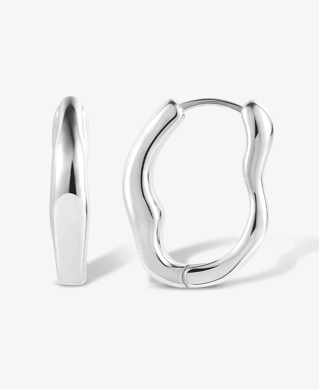 Irregular Huggie Hoop Earrings