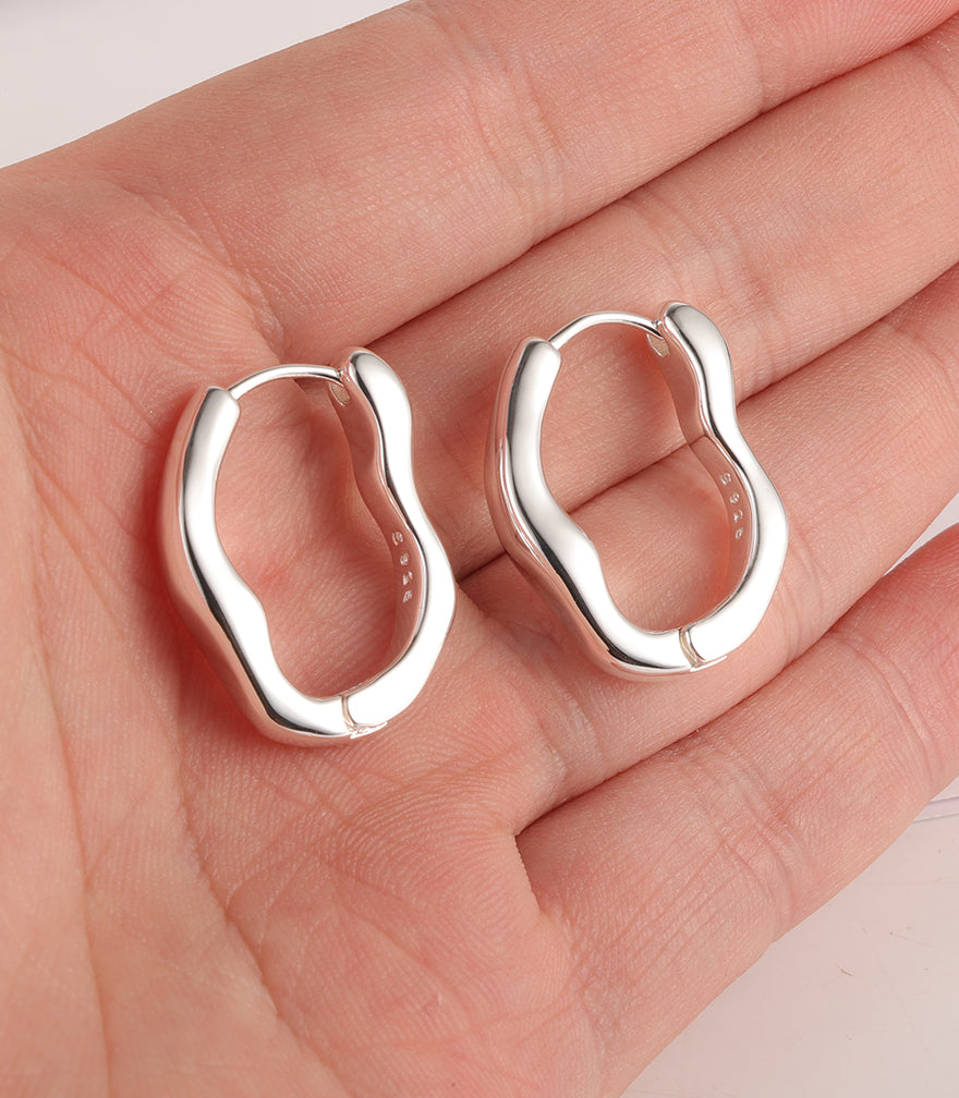 Irregular Huggie Hoop Earrings