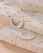 Beaded Huggie Hoops