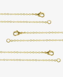 12 Pack Gold Plated Chains for Jewelry Making
