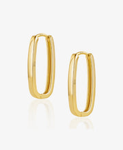 Alexcraft 925 Sterling Silver Plated Hoop Small Earrings for Women, Trendy Rectangle Hypoallergenic Hoop Earrings Lightweight Square Oval Hoop Earrings for Women Jewelry Gifts