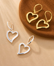 Simple Heart Drop Earrings