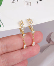 Teardrop CZ Dangle Drop Earrings