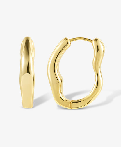 Irregular Huggie Hoop Earrings