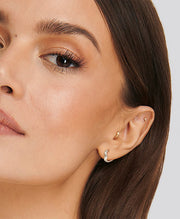 Heart CZ Hoops